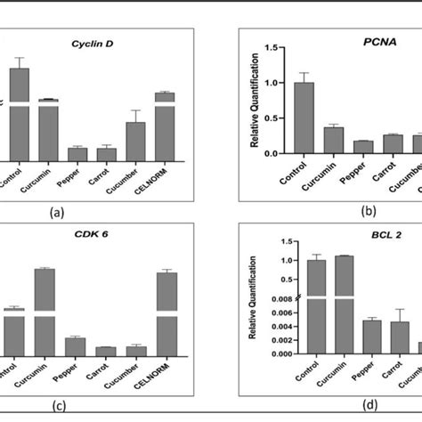 Gene Expression Results From QPCR Of HCT116 Cell Line Without Treatment