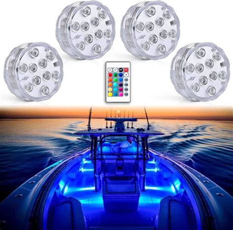 Boat Lights Wireless Battery Operated, Waterproof Marine Led Light for ...