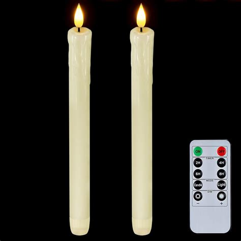 Amazon Homemory 2 PCS Flameless Taper Candles With Remote And