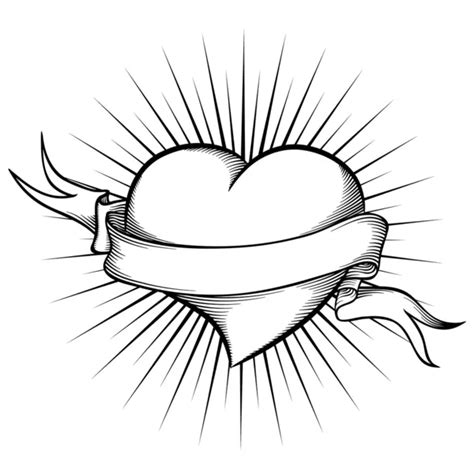 Heart tattoo imágenes de stock de arte vectorial | Depositphotos