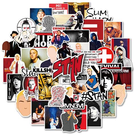 Pcs Hot Singer Eminem Cool Rapper Stickers Diy Laptop Luggage