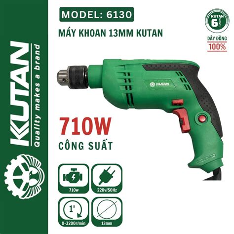 Máy khoan điện đầu 13ly công suất 710w 2 chế độ khoan và khoan đấm