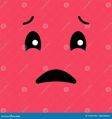 Confused Sad Funny Emotion Emoji Face Simple Emoticons Pictograms