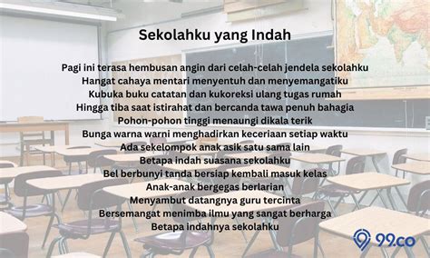 Contoh Puisi Tentang Sekolah Penuh Makna Kreatif