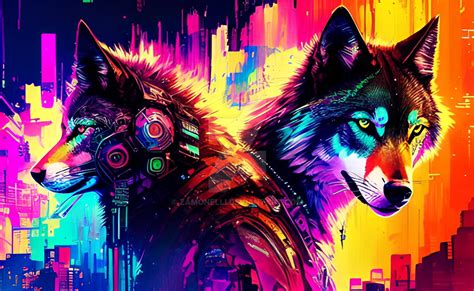 Cyberpunk Wolves Wallpaper By Zamonelli On Deviantart