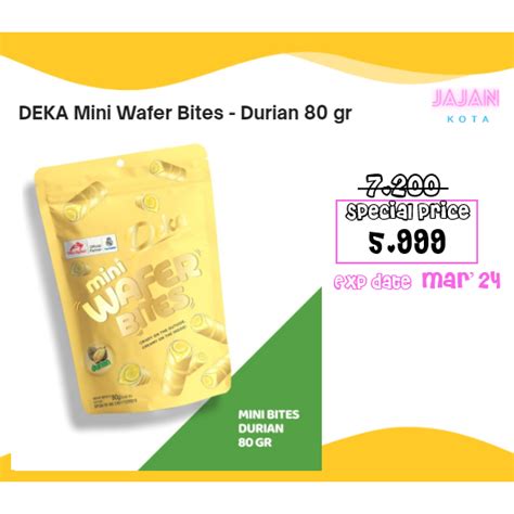 Jual Deka Mini Wafer Bites Durian Gram Shopee Indonesia