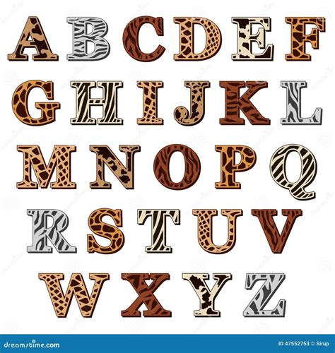 Animal Print Letters Clipart To Print