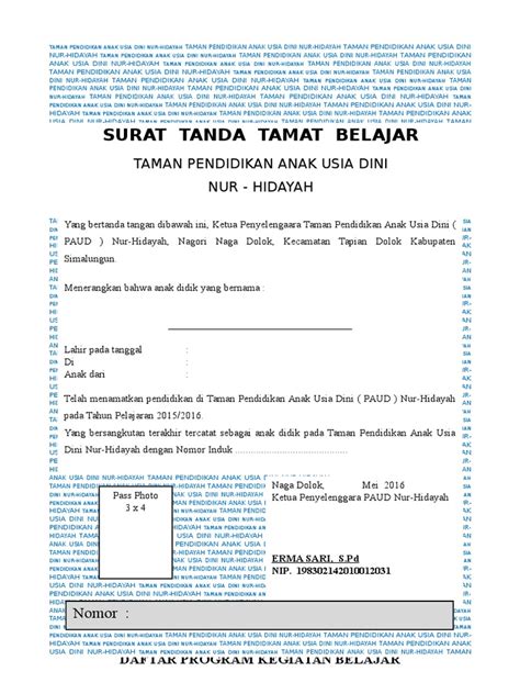 Pdf Ijazah Paud Dokumen Tips