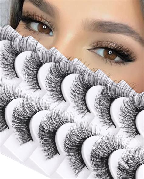 False Lashes Natural Look Wispy Fluffy Fake Nepal | Ubuy