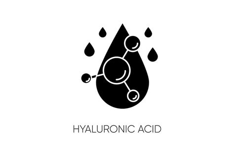 Hyaluronic Acid Blue Glyph Icon Pre Designed Photoshop Graphics