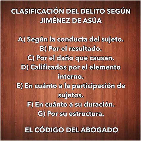 Clasificacion Del Delito Segun Distintos Autores Derecho On Line