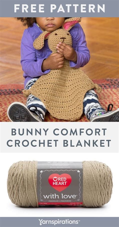 Free Bunny Comfort Blankie Crochet Pattern Using Red Heart With Love