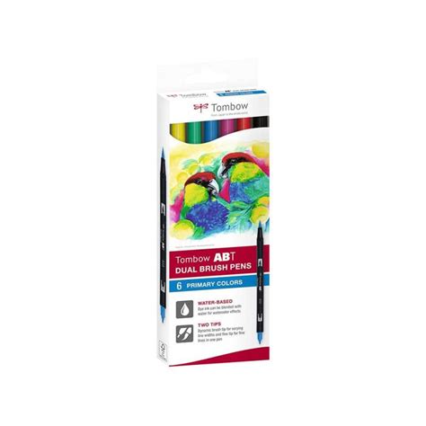 Rotulador Tombow Acuarelable Doble Punta Fina Pincel Colores