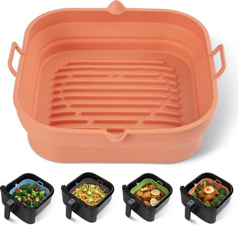 Amazon Silicone Air Fryer Liners Square Reusable Airfryer