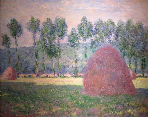 Haystacks at Giverny Painting | Claude Monet Oil Paintings