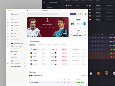 Onesports Football Dashboard Figma