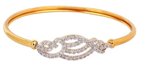 American Diamond Three Line Openable Kada Bangle Bracelet The