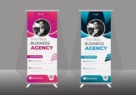 Premium Vector Roll Up Standee Banner Design Template For Your Business