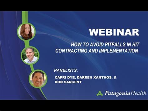 Webinar Avoiding Pitfalls In HIT Contracting And Implementation YouTube