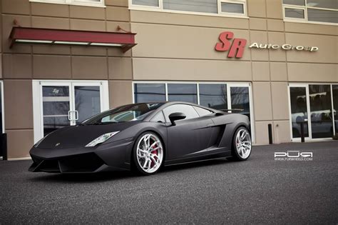 Matte Black Lamborghini Gallardo Lp560 4 On Egoista Inspired Pur Wheels Gtspirit