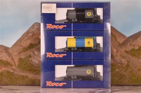 ROCO H0 2 ACHS Güterwagen Kesselwagen Set der ÖBB 3 tlg Nr 45946 EUR