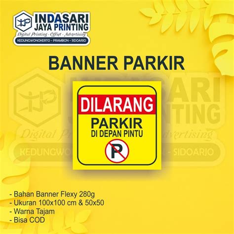 Jual Bannerspanduk Dilarang Parkir Depan Pintu Shopee Indonesia