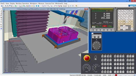 Machining Simulation On Sscnc Milling Machine Vmc Fanuc 0i M Youtube