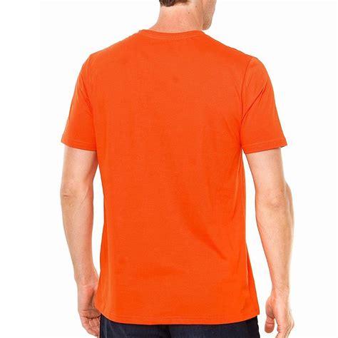 Camiseta Masculina Básica Laranja Lisa 100 Algodão Vesttuario Roupas