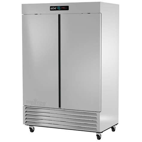 Refrigerador Asber Arr H Puerta Doble Solida Acero Inoxidable