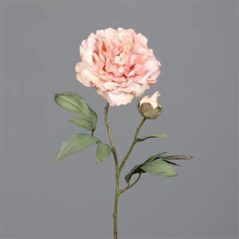 Dpi Pivoine Artificielle Rose Clair H Cm Gamm Vert