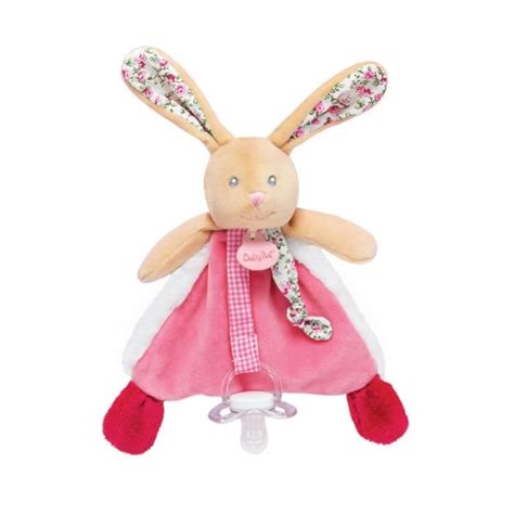 Babynat Doudou Attache Sucette Lapin Poupi Polyester Cm