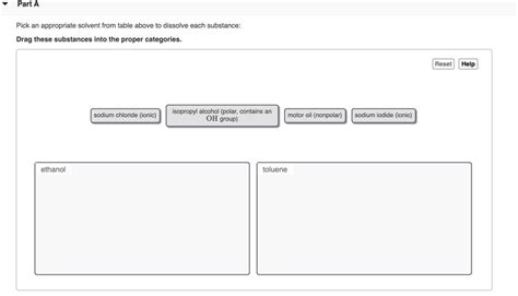 Solved Part A Pick an appropriate solvent from table above | Chegg.com 