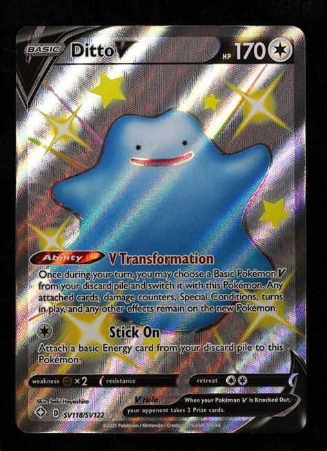 Pok Mon Tcg Ditto V Shining Fates Sv Sv Holo Shiny Holo Rare Nm