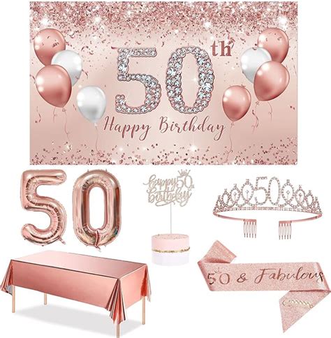 Trgowaul 50th Birthday Decorations Party Set For Women