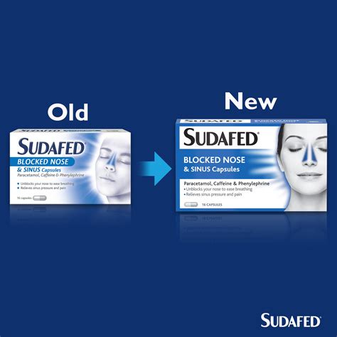 Sudafed Blocked Nose And Sinus Capsules 16 Capsules