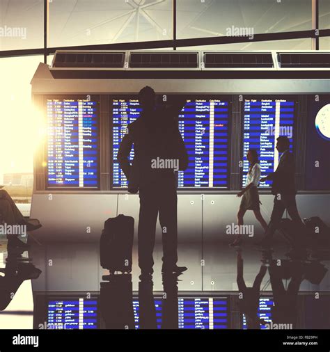 Business People Airport Terminal Travel Departure Concept Stock Photo