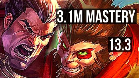 DARIUS Vs WUKONG TOP 3 1M Mastery 7 0 0 900 Games Godlike KR