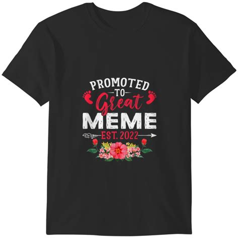 Womens Cute Flowers Promoted To Meme Est 2022 Moth T Shirts Sold By