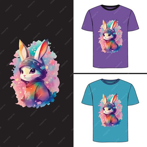 Premium Vector T Shirt Design With Rabbit