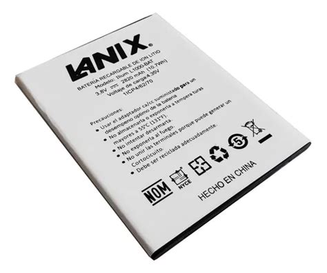 Pila Bateria Ion Litio 2820 Mah Lanix Ilium L1000 L1050 E G Meses Sin