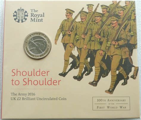 2016 First World War Army Pals Battalions 2 Brilliant Uncirculated