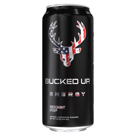 Bucked Up Energy Drink 300mg Caffeine Rocket Pop 16 Fl Oz