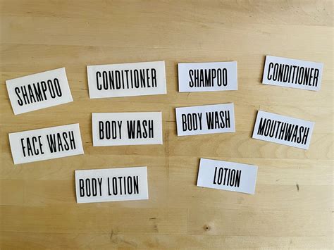 Travel Toiletry Or Small Bottle Labels Vinyl And Sticker Etsy