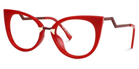 Jacqueline Cat Eye Red Glasses Zeelool Optical Red Cat Eye Glasses