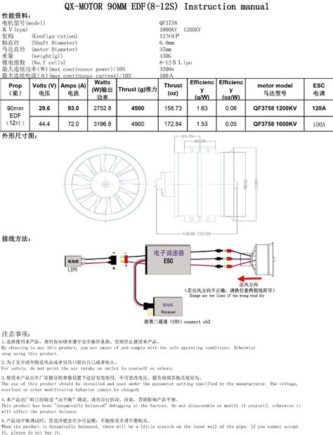 Mm Edf Blade Ducted Fan Brushless Motor Set Qx Motor