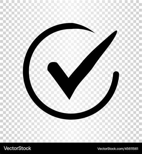 simple apply check mark icon royalty  vector image