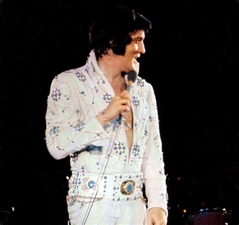 Aqua Blue Gold Vine Suit Worn 1974