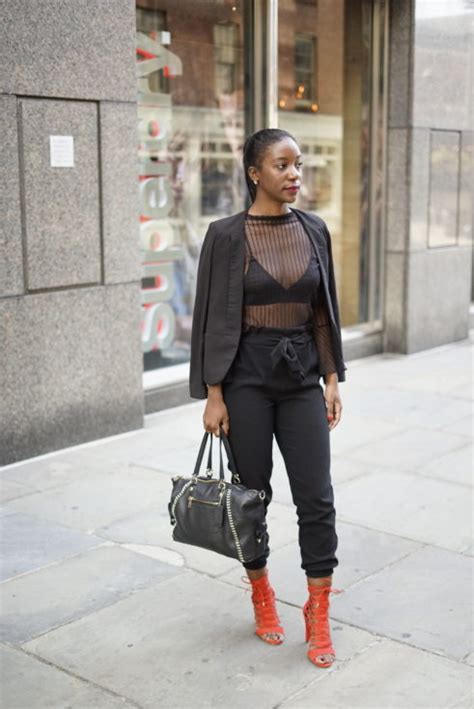 Black Mesh Top Outfit Idea Bestkeptstyle