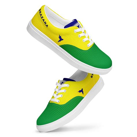 Mens Lace Up Yellow And Green Parakeet Sneakers By Brazara Shoes