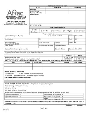 Fillable Online Hospital Indemnity Claim Form Instructions Fax Email